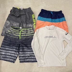 Under Armour Kids Swim Trunks - Gray and Green